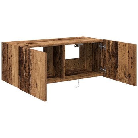 Cabinet TV con luci LED Legno Vecchio 80x35x31 cm - Foto 2