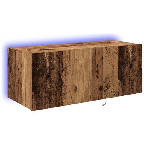 Cabinet TV con luci LED Legno Vecchio 80x35x31 cm - Foto 1