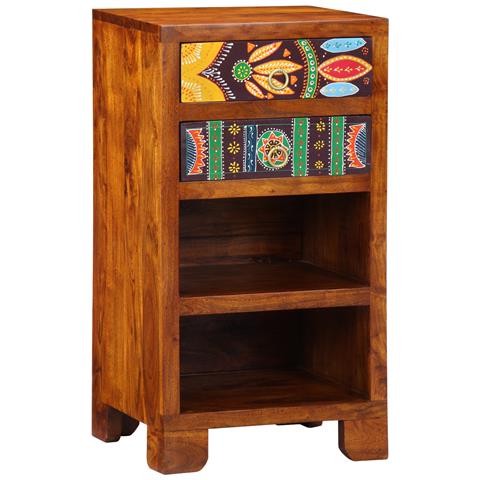 Supporto per telefono Marrone miele 40x35x75 cm Legno massello di Acacia - Foto 1