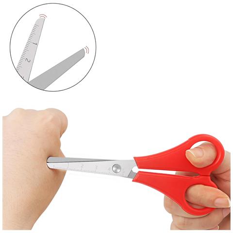 Forbici Per Bambini Con Righello 2 In 1 Punte Smussate Set 6 Pezzi Colorate - Foto 2