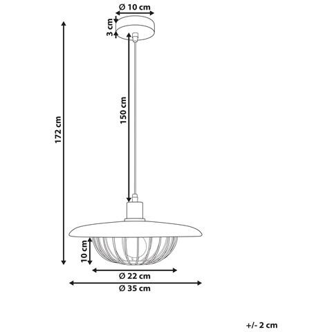 Lampadario Tordillo Metallo Oro - Foto 7