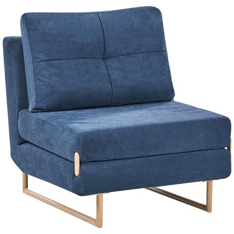 Divano Letto Singolo Jerslev Tessuto Blu - Foto 2