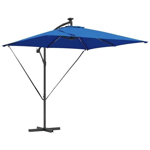 Ombrello a bilanciere a forma di banana Blu 249 x 249 x 250 cm - Foto 1