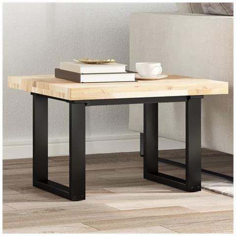 Piano Tavolo Quadrato 60x60x4 cm in Legno Massello di Acacia - Foto 2