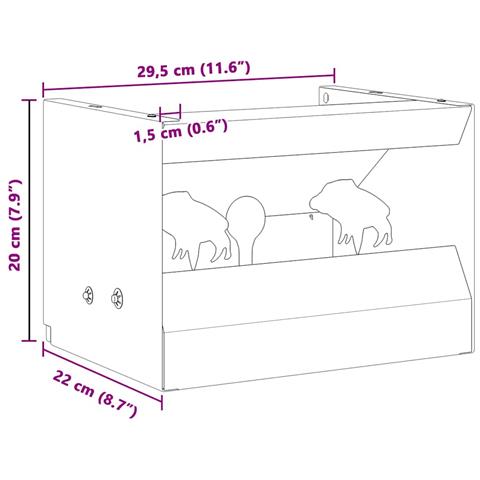 Scatola per trappole per proiettili Nero 29 x 22 x 20 cm - Foto 9