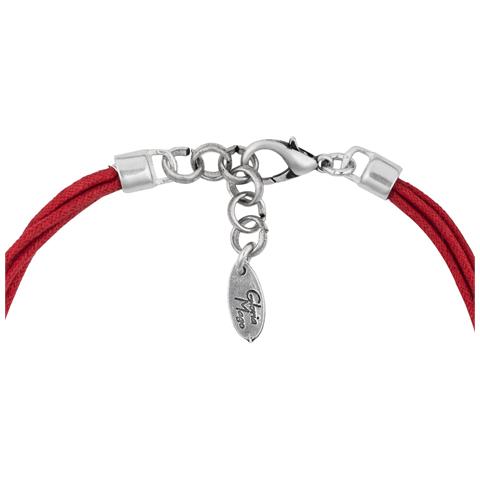 Girocollo In Argento Placcato Rosso, 3 Maglie Rosse, 40 Cm - Foto 4