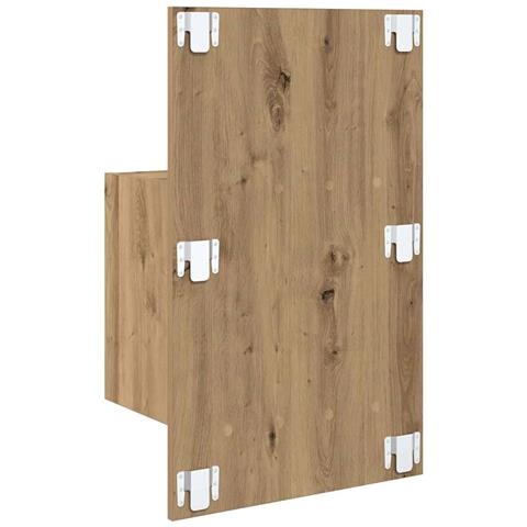 Mobiletto da comodino a parete 2 pcs Rovere artigianale - Foto 9