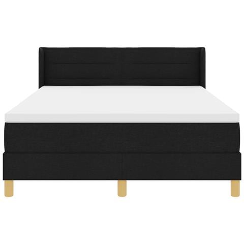 Letto a molle con materasso Nero 200 x 160 cm Poliestere - Foto 2