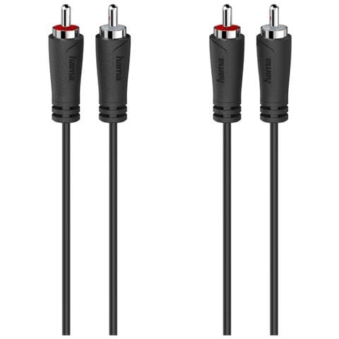 Cavo 2 RCA M / 2 RCA M, 3 metri, nero - Foto 1