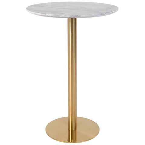 Tavolo Bar Bolzano-oro-metallo-70x70x105 Cm - Foto 1