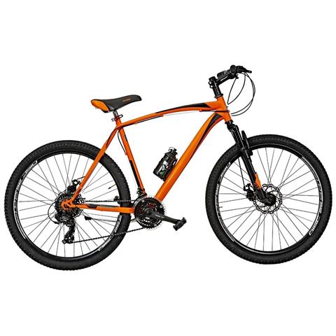 Bici Da Uomo Mountain Bike Misura 27,5 Bicicletta Mtb Nevada Cambio 21v Con Forcella Ammortizzata E Freni A Disco Meccanici - 42 Nero Argento Opaco - Foto 3