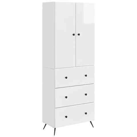 Set di armadi 2 pcs Bianco Lucido 66 x 34,5 x 90 cm - Foto 1