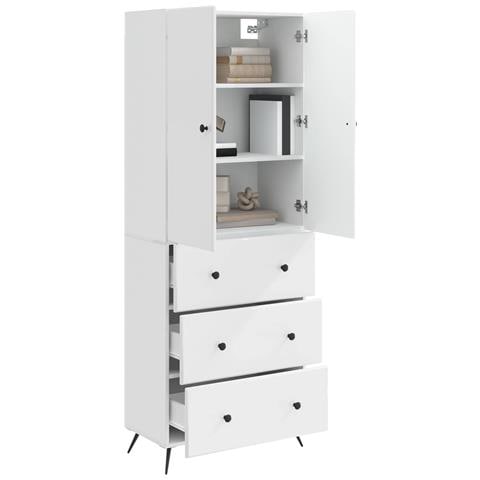 Set di armadi 2 pcs Bianco Lucido 66 x 34,5 x 90 cm - Foto 2