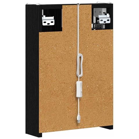 Mobiletto per specchio da bagno Rovere Nero 33 x 11,5 x 50 cm - Foto 9