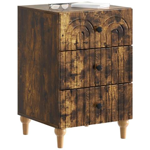 Armadio da Notte con cassetto Rovere Fumo 43x 41 x 66,5 cm - Foto 2