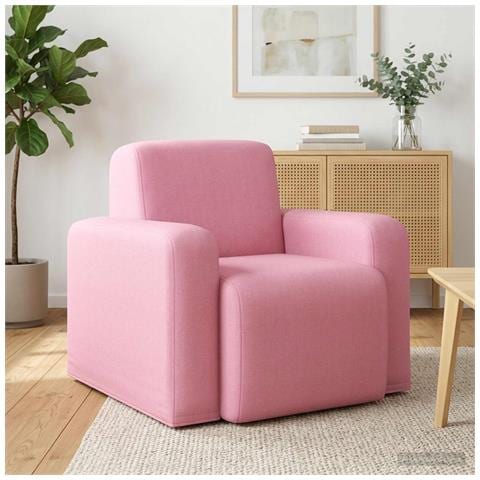 Poltrona Rosa Tessuto - Foto 2
