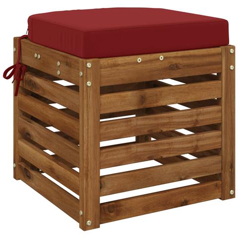 Cuscino per sedile a 1 pezzo SOEST 100% Poliestere Rosso Vino - Foto 2
