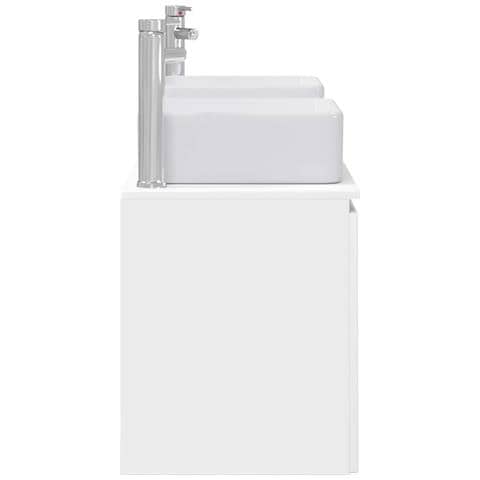 Set di Armadi da Bagno 3 pz Bianco Lucido 49,5 x 41 x 63 cm - Foto 2