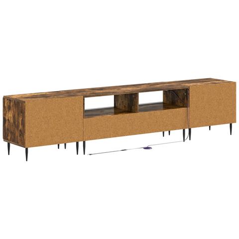 Mobile TV LED a 5 pezzi Rovere Fumo Legno ingegnerizzato - Foto 2