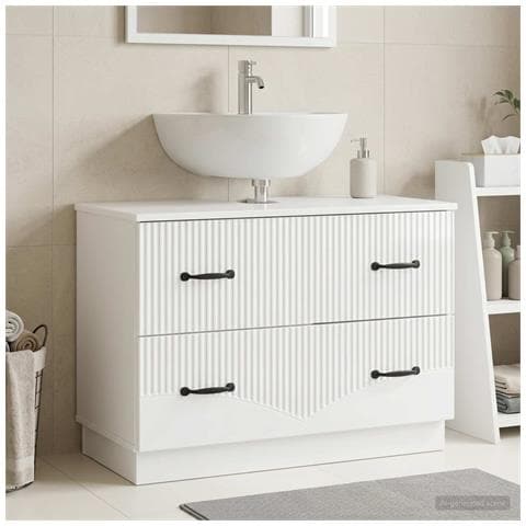 Armadio per Lavabo da Bagno HOORN Bianco Lucido 82 x 41 x 56 cm - Foto 2