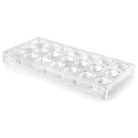 66874 Stampo quadrato per cioccolato, bianco, 28x28x3 cm - Foto 1