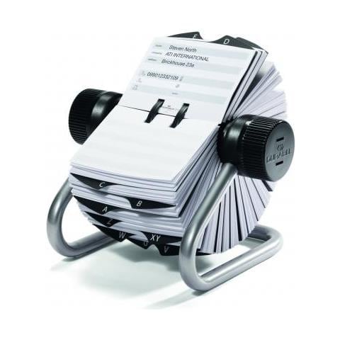 Telindex Rotary Schedario Rotativo Da Scrivania Argento - Foto 1