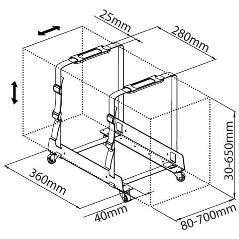 ICA-CS 61 - Supporto per PC da sotto scrivania e pavimento - Foto 5