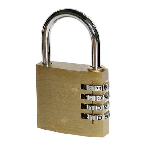 Lucchetto Con Combinazione A 4 Cifre Da Mm. 40, Con Arco In Acciaio E Corpo In Ottone. - Foto 1