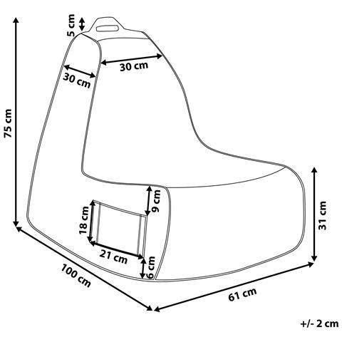 Poltrona Sacco In Poliestere Nera Siesta - Foto 36