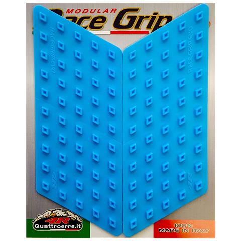 Protezione Serbatoio Antiscivolo Laterale per Moto Race Grip Evo, Azzurro, 16 x 5,5 cm, 2 Pezzi - Foto 1