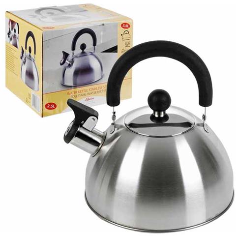 Bollitore Acqua Calda Te’ Thea Con Fischio 2,5 Lt In Acciaio Silver Per Cucina - Foto 1