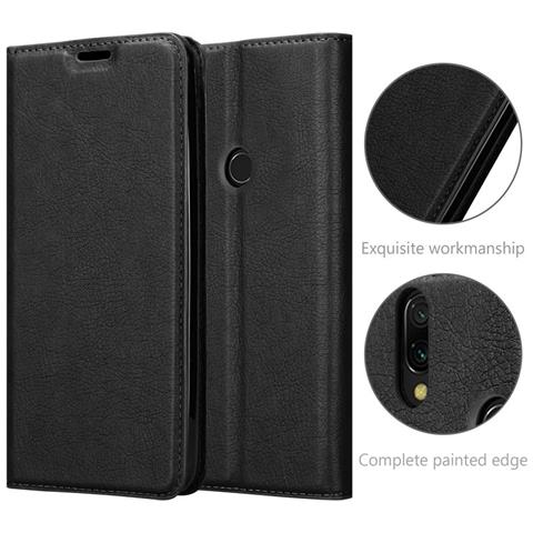 Custodia Compatibile Con Xiaomi Redmi 7 In Nero Di Notte - Coperchio Protettiva Con Chiusura Magnetica, Funzione Stand E Tasca Per Le Carte - Foto 5