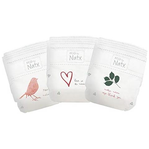 Eco Da Naty Pannolino Ecologico Premium Basata Vegetale Con Lo 0% Di Plastica A Base Di Petrolio Sulla Pala Taglia 1 25 Kg 100 Pannolini 4 Pezzi (4 X 25 Pezzi)  - Foto 2