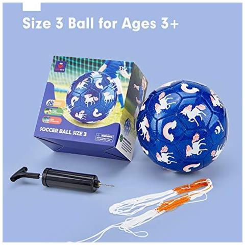 Bambini Piccoli Calcio Taglia 3 Per Le Ragazze Con Pompa A Mano Mesh Bag Unicorn Pallone Da Calcio Giardino Giocattoli Per 3 Anni Regali Per Le Ragazze Bambini Bambini 3 4 5 6 7 8 Formazione Balls - Foto 4