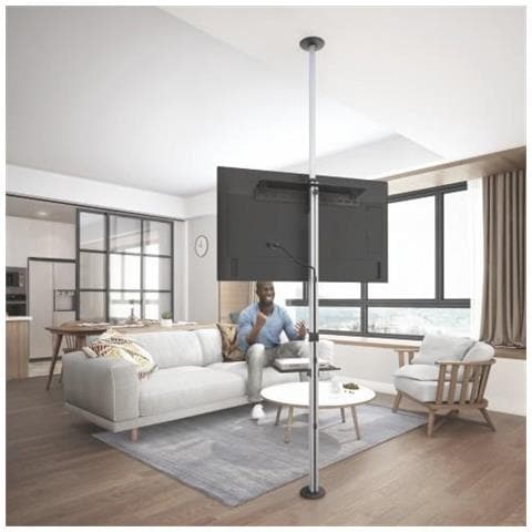 Asta Supporto Per Tv Pavimento-soffitto Per Monitor 37""-70"" Con Ripiano - Foto 1