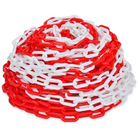 Catene di Sicurezza Traffico 2 pz Rosso e Bianco Plastica 30 m - Foto 2