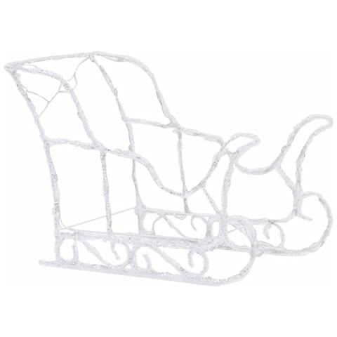 Decorazione Natalizia Renne e Slitta 280x28x55 cm in Acrilico - Foto 2