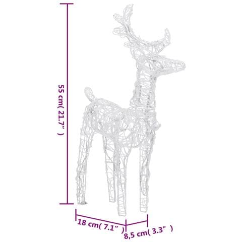 Decorazione Natalizia Renne e Slitta 280x28x55 cm in Acrilico - Foto 7