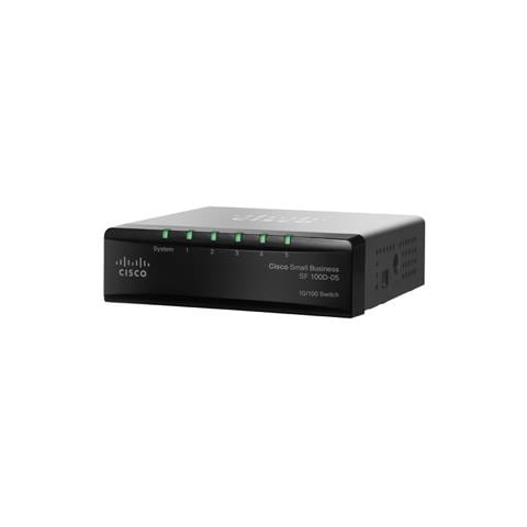 Ethernet Switch Cisco SF 100D-05 5 Porte - 5 x RJ-45 - 10/100Base-TX - Foto 1