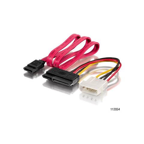 SATA power supply cable, Maschio / femmina, 0,65m, Rosso - Foto 1