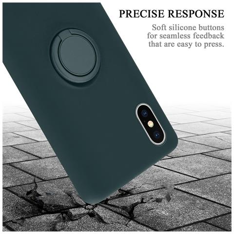 Custodia Compatibile Con Apple Iphone Xs Max In Liquid Verde - Coperchio Protettivo In Silicone Tpu Flessibile Con Anello - Foto 8