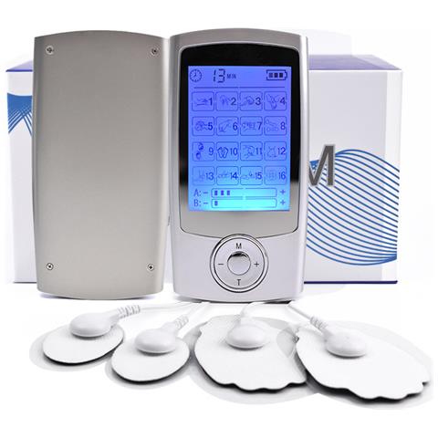 Dispositivo Tens Stimolatore Muscolare Ems Con 16 Modalità Di Massaggio Silver - Foto 1