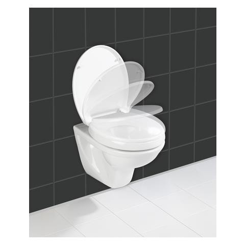 21905100 sedile WC Coperchio rigido da WC Alluminio, Duroplast Bianco - Foto 7