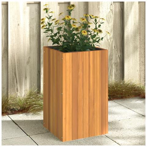 Fioriera Da Giardino 35x35x60 Cm In Legno Massello Di Acacia - Foto 2