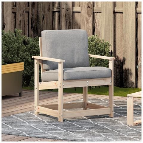 Sedia da Giardino 62x56x77 cm in Legno Massello di Pino - Foto 3