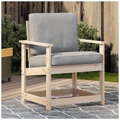 Sedia da Giardino 62x56x77 cm in Legno Massello di Pino - Foto 1