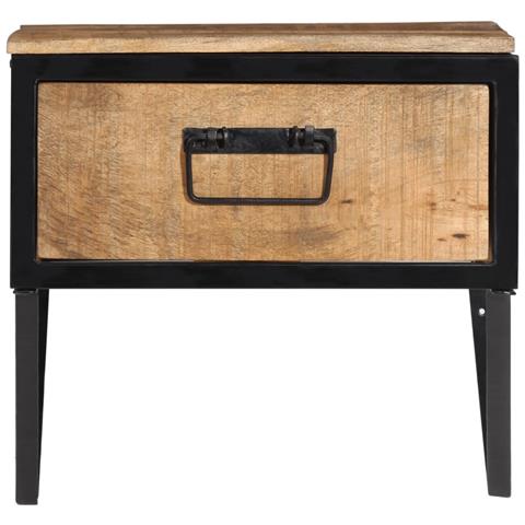 Comodino 40x35x40 Cm In Legno Massello Di Mango - Foto 2