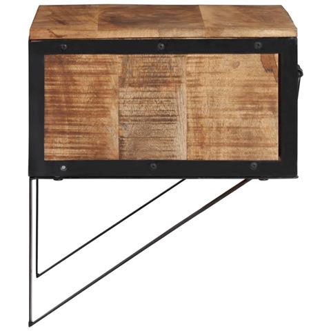 Comodino 40x35x40 Cm In Legno Massello Di Mango - Foto 3
