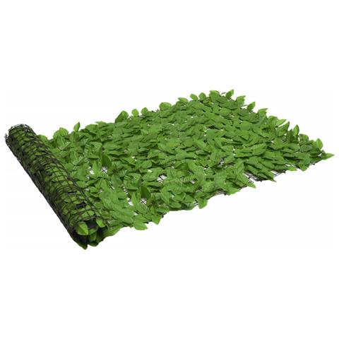 Paravento Da Balcone Con Foglie Verdi 200x100 Cm - Foto 1