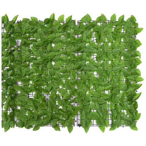 Paravento Da Balcone Con Foglie Verdi 200x100 Cm - Foto 3
